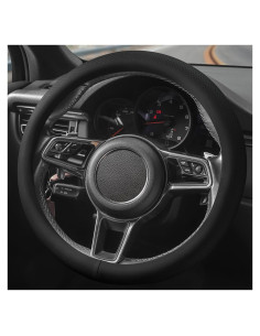 Funda de Volante de Cuero Genuino SthExtra 37-38.5 cm Antideslizante