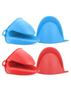 Manoplas de Horno NEPAK 2 Pares Silicona Resistentes al Calor