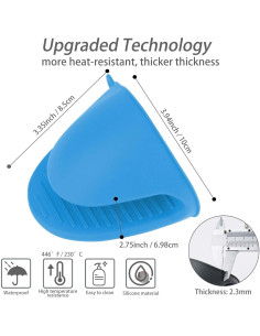 Manoplas de Horno NEPAK 2 Pares Silicona Resistentes al Calor 2