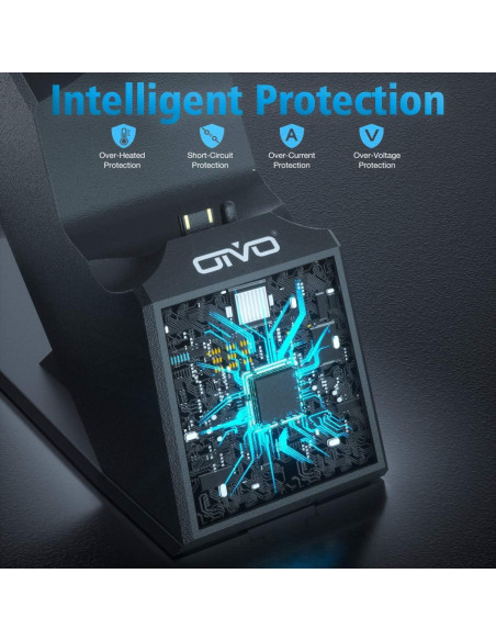 Cargador Estación Dual OIVO para Controladores PS4 - Carga Rápida