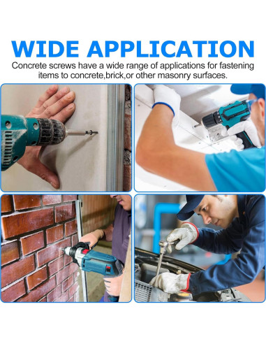 Kit de Tornillos de Concreto 100PCS NANAKLAUS 1/4"x3.2cm