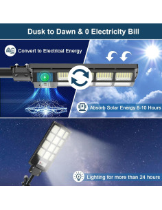 Luz Solar de Inundación 3000W WaitScher con Sensor de Movimiento 2