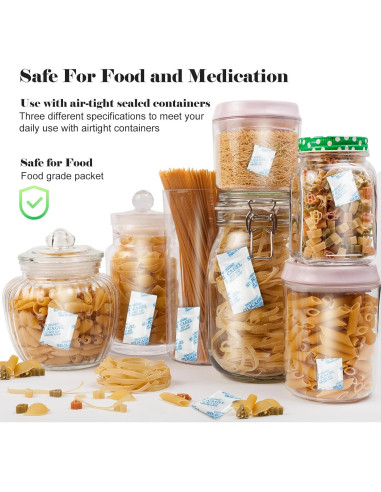 60 Paquetes de Gel de Silica Deshidratante ODDIER 3g