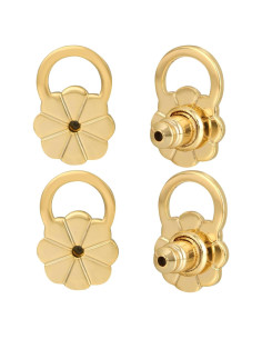 Resortes Bloqueables para Pendientes JIACHARMED 4pcs Oro
