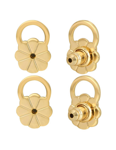 Resortes Bloqueables para Pendientes JIACHARMED 4pcs Oro