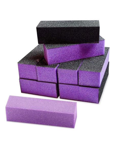 Bloque de Lijado Karlash 10 Pcs 60/100 Púrpura Manicura