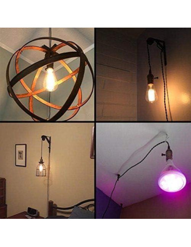 Lámpara colgante regulable ZHMA E26/E27 con cordón 4.5m