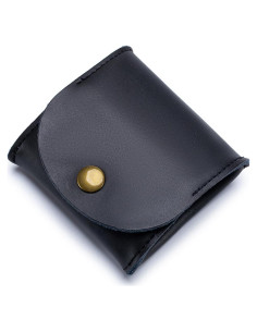 Monedero de Cuero Rústico Hecho a Mano - Compacto y Ligero