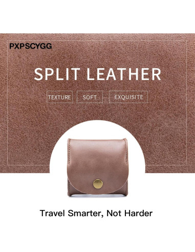 Monedero de Cuero Rústico Hecho a Mano - Compacto y Ligero