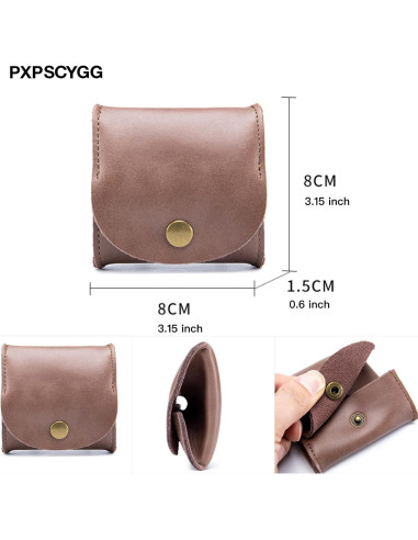 Monedero de Cuero Rústico Hecho a Mano - Compacto y Ligero