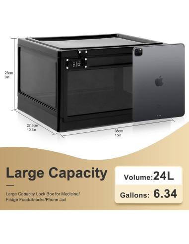 Caja de Seguridad Grande Lalifebuss 24L Cerrable con Código