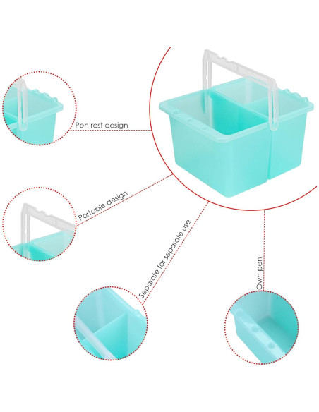 Cubeta de Lavado de Pinceles JANKOW Doble Desmontable 14x11x10cm