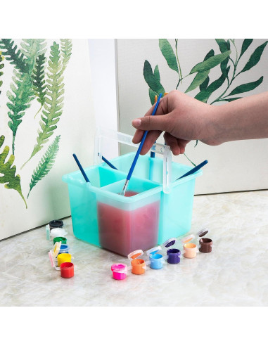 Cubeta de Lavado de Pinceles JANKOW Doble Desmontable 14x11x10cm