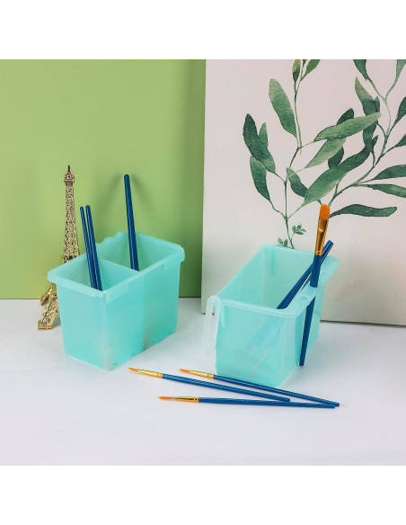 Cubeta de Lavado de Pinceles JANKOW Doble Desmontable 14x11x10cm