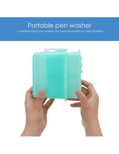 Cubeta de Lavado de Pinceles JANKOW Doble Desmontable 14x11x10cm