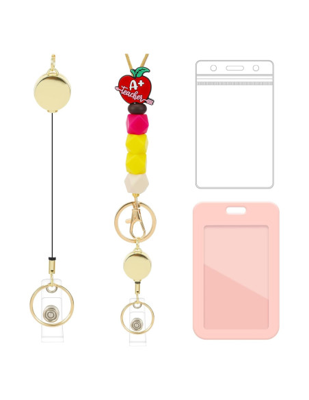 Porta Identificaciones Retráctil Obookey con Lanyard de Silicona