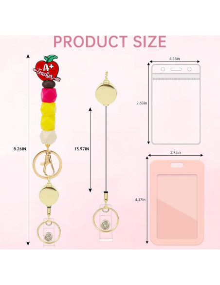 Porta Identificaciones Retráctil Obookey con Lanyard de Silicona
