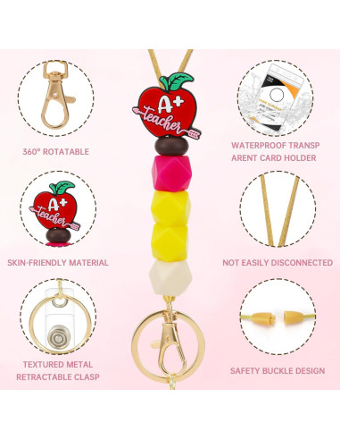 Porta Identificaciones Retráctil Obookey con Lanyard de Silicona