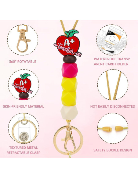 Porta Identificaciones Retráctil Obookey con Lanyard de Silicona