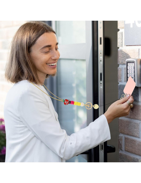 Porta Identificaciones Retráctil Obookey con Lanyard de Silicona
