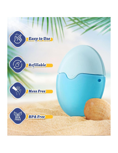 Aplicador de Protector Solar Rellenable KYHDIYA Azul 55ml