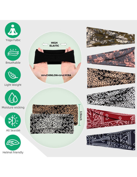 Banda Ancha para Ejercicio RITOPER - 6 Piezas Estilo Boho