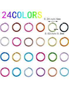 10320 Piezas Anillas de Salto de Aluminio 6MM WEWAYSMILE 2