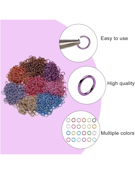 10320 Piezas Anillas de Salto de Aluminio 6MM WEWAYSMILE