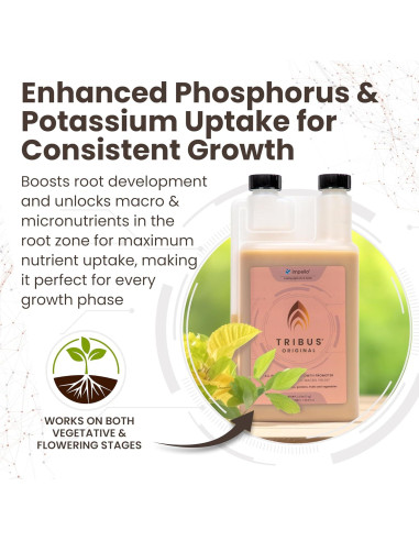 Inoculante Microbiano Orgánico Impello Tribus 1 L - Acelerador de Raíces