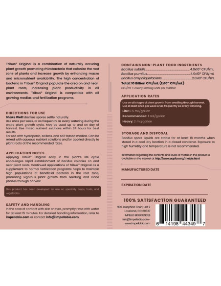Inoculante Microbiano Orgánico Impello Tribus 1 L - Acelerador de Raíces