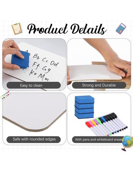 2 Mini Tableros Blancos Doble Cara Affrolling 12.7x17.8cm