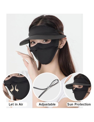 Conjunto de Protección Solar para Mujeres - Máscara, Mangas y Gafas