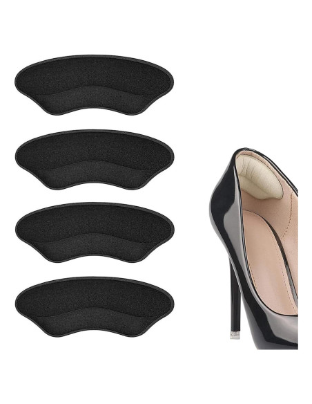 Almohadillas de Talón Yowjosh - 2 Pares, Negro, Alivio Dolor