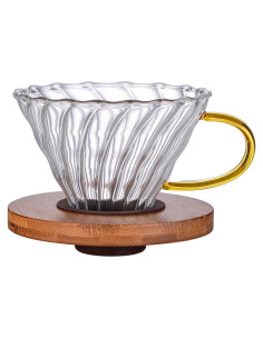 Goteador de Café de Vidrio Gute - 1 a 4 Tazas, Mango Ergonómico