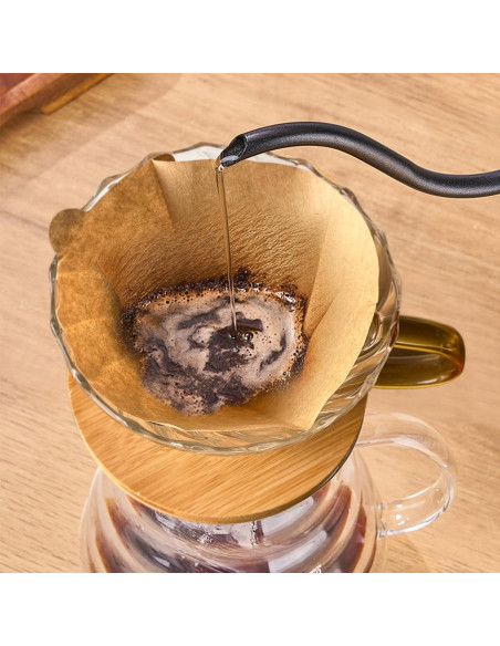 Goteador de Café de Vidrio Gute - 1 a 4 Tazas, Mango Ergonómico