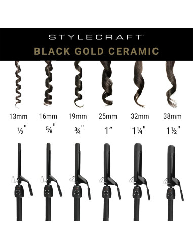 Plancha de Rizar StyleCraft Stay-Temp Profesional 2.54cm