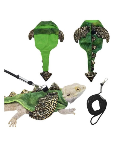 Conjunto Arnés y Correa HOKABLE para Dragón Barbudo Pequeño