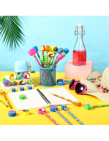 Lápices de Playa Tenceur 48 Pcs con Adornos de Hawaii