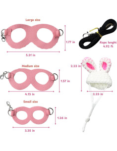 Arnés y Correa para Dragón Barbudo Homedy Conejo Rosa 2