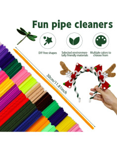 1200 Limpiapipas Gruesos Veroave Multicolor para Manualidades 2