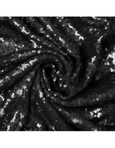 Cortinas de fondo de lentejuelas negras JYFLZQ 0.61 m x 2.44 m 2 paneles