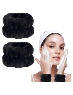 2 Piezas Muñequera Absorbente Taocar para Lavado de Cara
