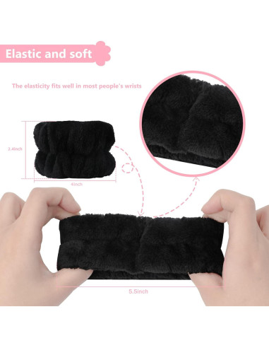 2 Piezas Muñequera Absorbente Taocar para Lavado de Cara