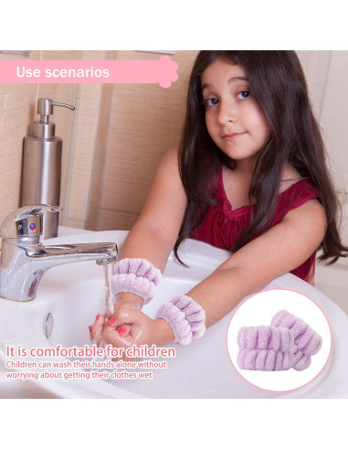 2 Piezas Muñequera Absorbente Taocar para Lavado de Cara