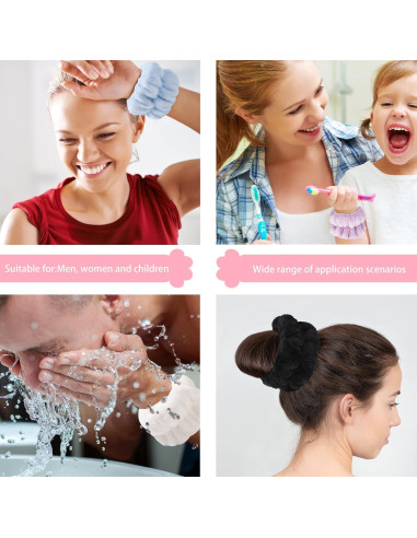 2 Piezas Muñequera Absorbente Taocar para Lavado de Cara