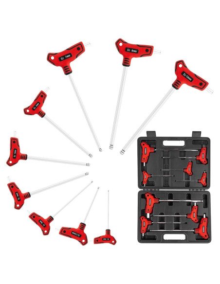 Juego de Llaves Allen T TOMMARS 9 Piezas 2-10 mm Acero S2