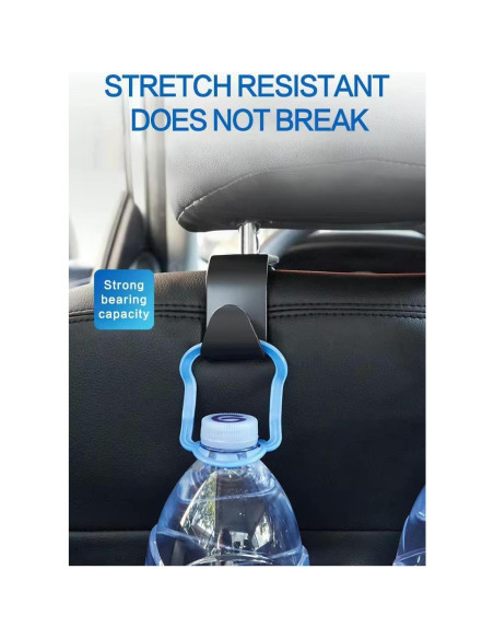 Gancho de Reposacabezas de Auto SAYCOM - 4 Piezas Negro