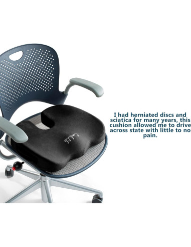 Cojín de Asiento Ortopédico ComfiLife - Espuma de Memoria 44.5x34.8cm