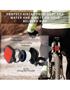 Soporte Oculto para Bicicleta Jewmaw Rojo Compatible con Airtag 2