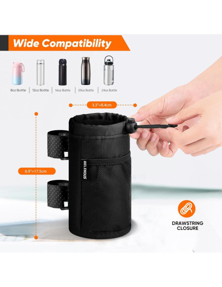 Soporte para Botellas Belinous Universal 24oz, Negro